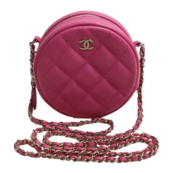 Chanel Round Mini Pink Leather shoulder - Picture 1 of 7